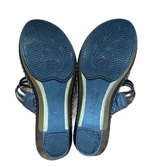 Alegria Sandals Leila Braidy  Rainbow Wedge Heel - Picture 9 of 9
